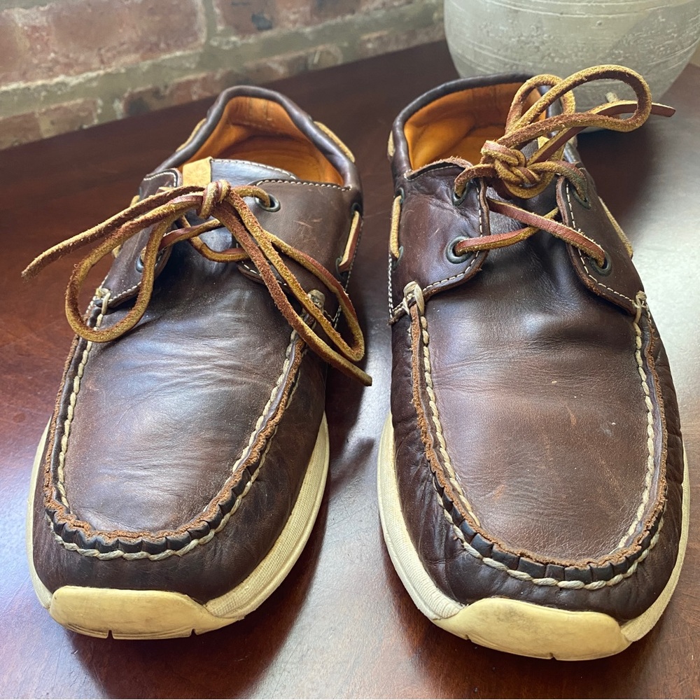 Visvim Brown Leather Boat Shoes Men's Size 9 - Picture 2 of 9